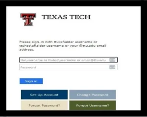 Texas Tech Raiderlink not working
